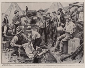 Con un comando bóer en el frente, botín después de la victoria